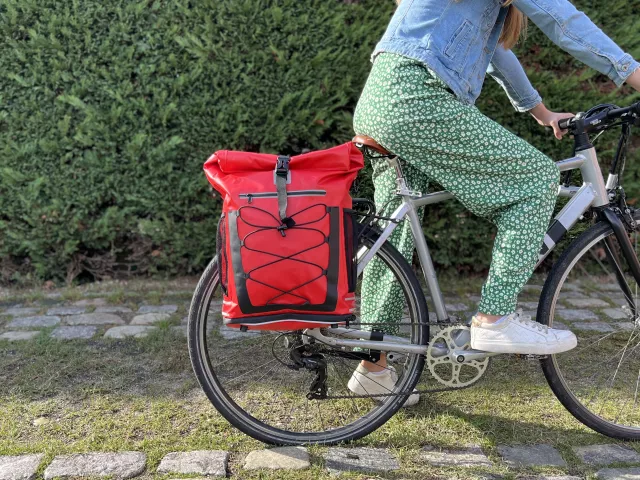 Bagagerie, Sacoche étanche, Sacoche porte-bagage velotaf Elviros : Elviros  - sacoche vélo 3 en 1 imperméable (v2, rouge)